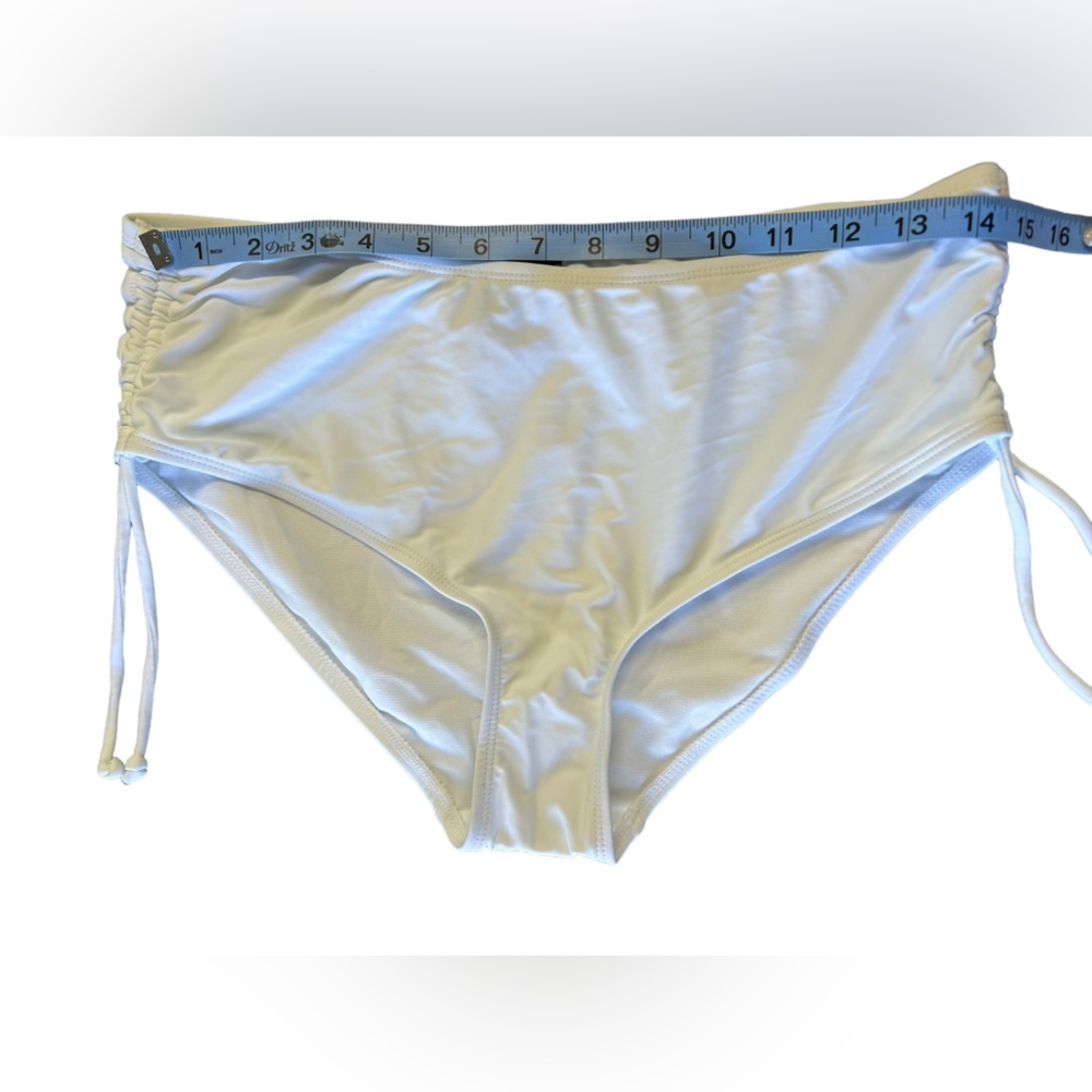 CATALINA women’s white side tie swim bottoms style #19ct305 size M NWT - Picture 4 of 9